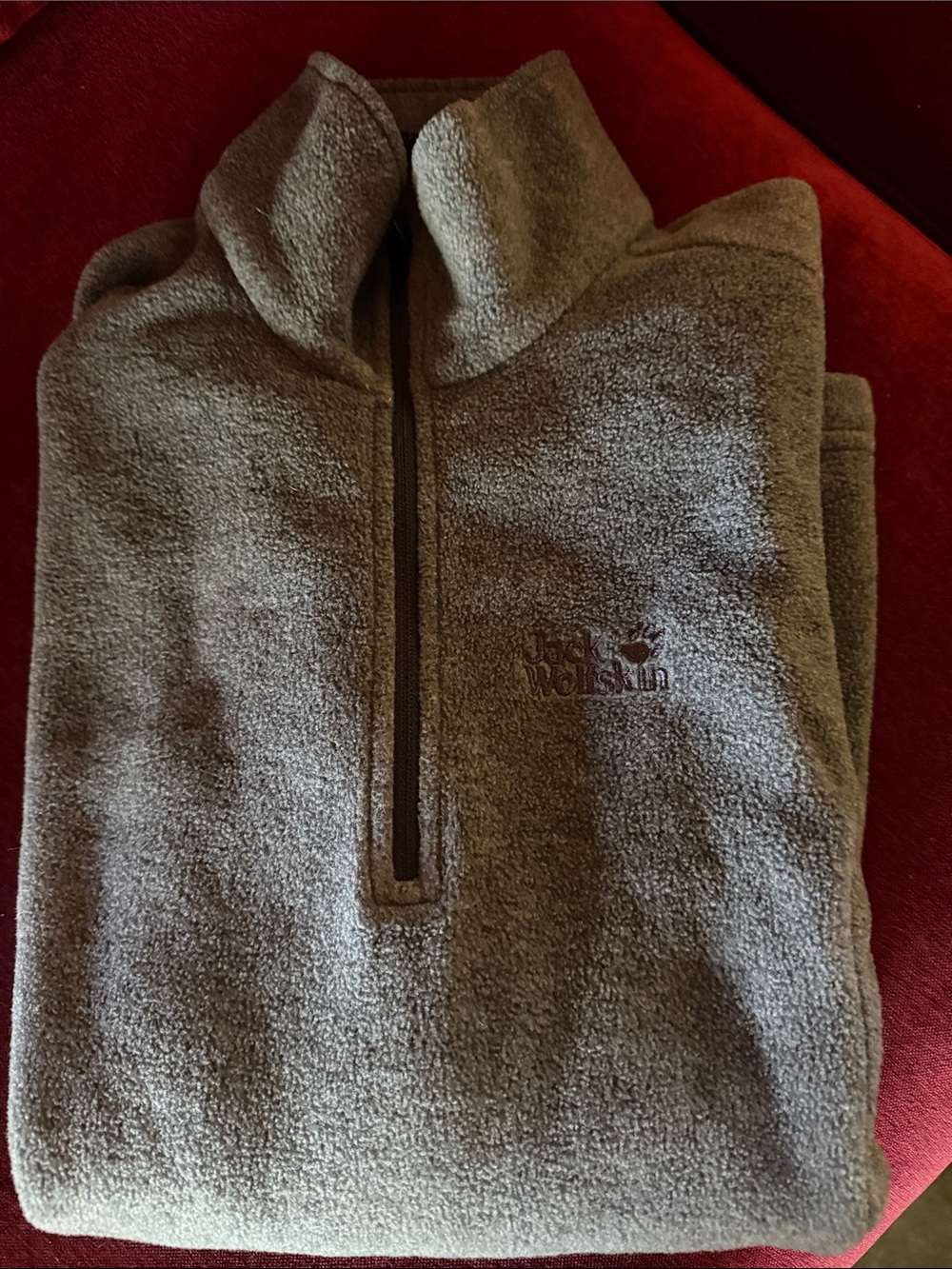 Jack Wolfskin Charcoal Gray Half-Zip Fleece Pullover